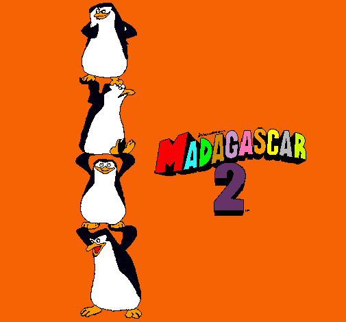 Dibujo Madagascar 2 Pingüinos pintado por eduard10