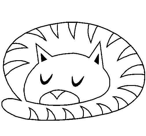 Dibujo Gato durmiendo pintado por Crytius