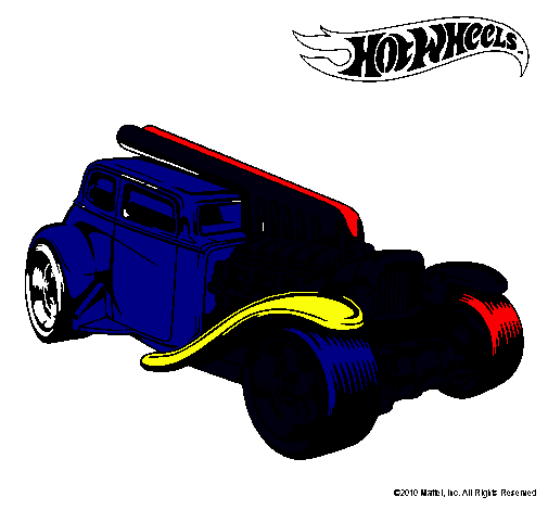 Dibujo Hot Wheels 6 pintado por saldivar