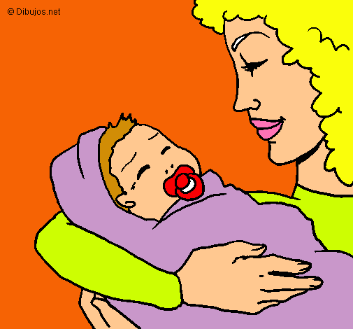 Dibujo Madre con su bebe II pintado por NAYARA2006