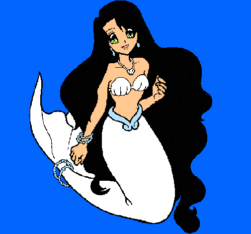 Dibujo Sirenita pintado por Larfia