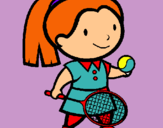 Dibujo Chica tenista pintado por tetris100000
