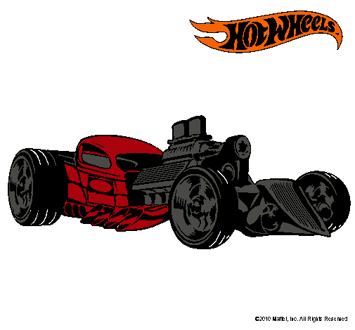 Dibujo Hot Wheels 10 pintado por lexu