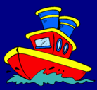 Dibujo Barco en el mar pintado por otoniel