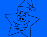 Dibujo estrella de navidad pintado por LUIYI
