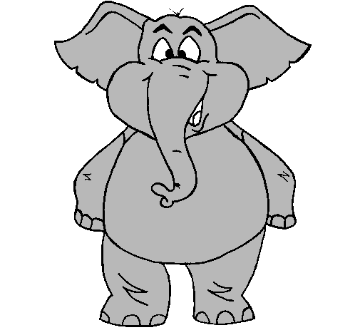 Dibujo Elefante contento pintado por HectorRu