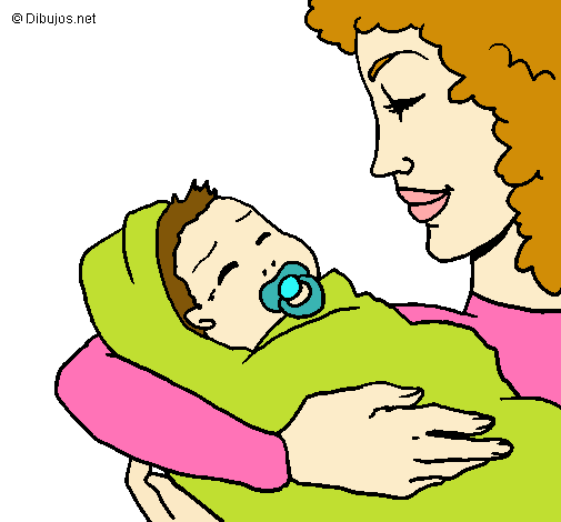 Dibujo Madre con su bebe II pintado por Luchy24