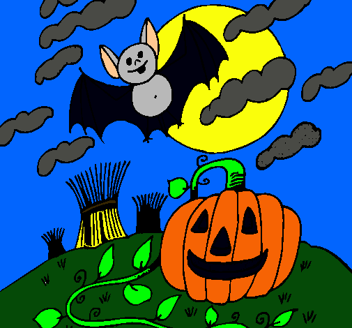 Dibujo Paisaje de Halloween pintado por danielcotr