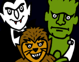 Dibujo Personajes Halloween pintado por PasPi123