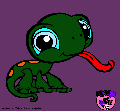 Dibujo Lagarto Littlest Pet Shop pintado por tatianam