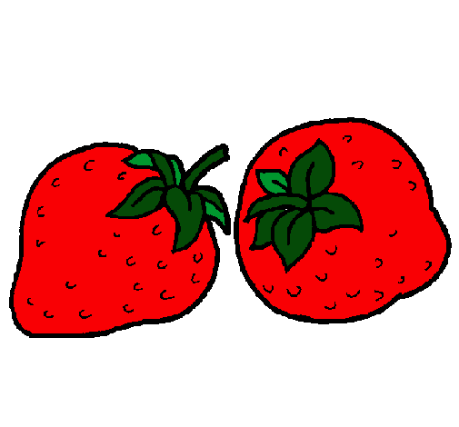 Dibujo fresas pintado por maria45682