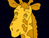 Dibujo Cara de jirafa pintado por amalia