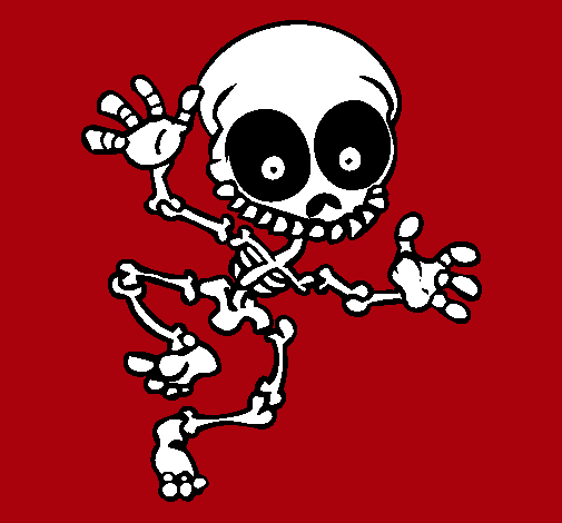 Dibujo Esqueleto contento 2 pintado por sebaxti12