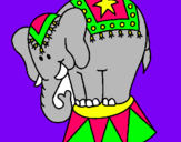 Dibujo Elefante actuando pintado por bibe