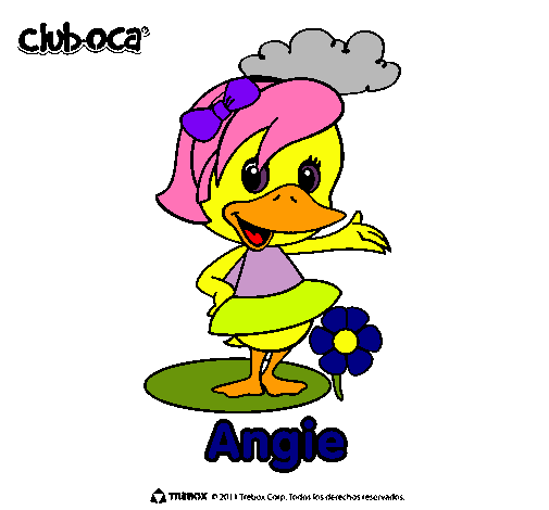 Dibujo Angie pintado por yoby