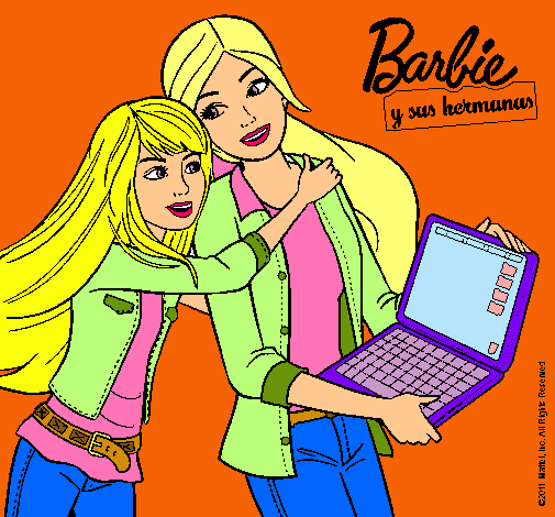 Dibujo El nuevo portátil de Barbie pintado por sofiah