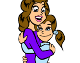 Dibujo Madre e hija abrazadas pintado por fCSWCVXSECD