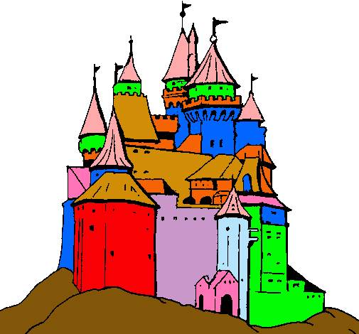 Dibujo Castillo medieval pintado por vhas