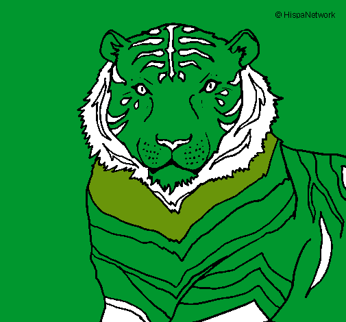 Dibujo Tigre pintado por CHUMANEL