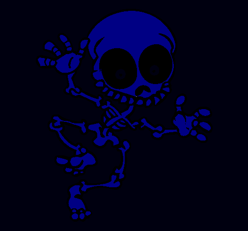Dibujo Esqueleto contento 2 pintado por mediebal