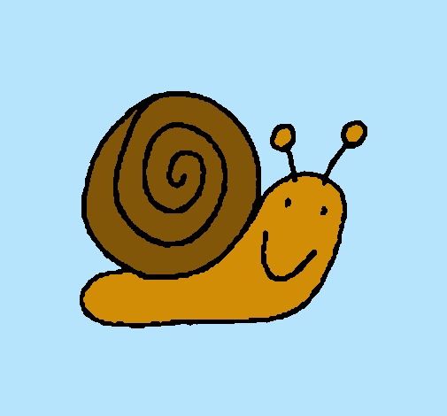 Dibujo Caracol 4 pintado por scarlata