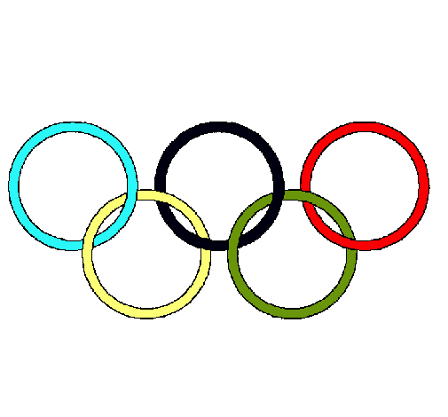 Dibujo Anillas de los juegos olimpícos pintado por ybarra