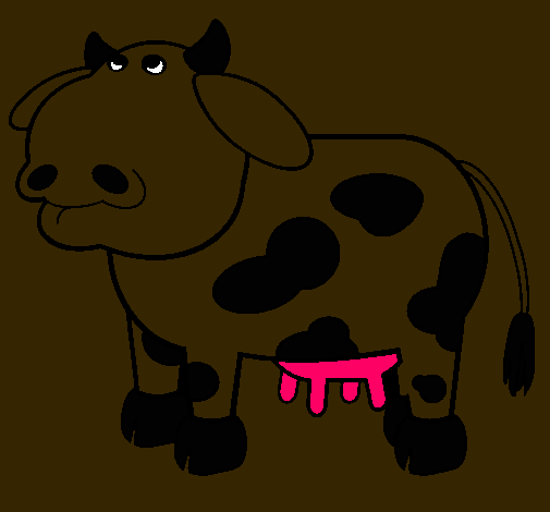 Dibujo Vaca pensativa pintado por lcastaing