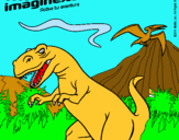 Dibujo Imaginext 14 pintado por dinomio