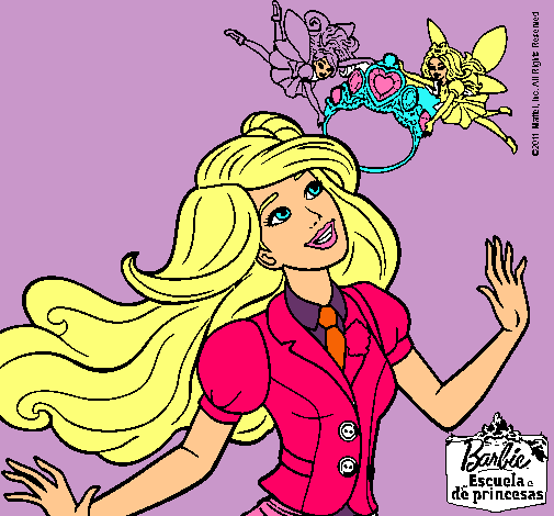 Dibujo Barbie a punto de ser coronada pintado por carolinaha