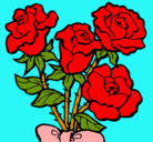 Dibujo Ramo de rosas pintado por JAVIER14