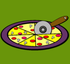 Dibujo Pizza pintado por strellhada