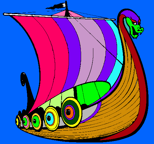 Dibujo Barco vikingo pintado por enrique1