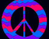 Dibujo Símbolo de la paz pintado por mansilla