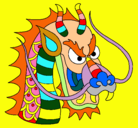 Dibujo Cabeza de dragón pintado por pedrofcera