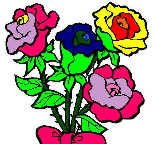 Dibujo Ramo de rosas pintado por DENISITA