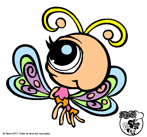 Dibujo Mariposa Littlest Pet Shop 2 pintado por yasminita