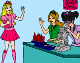 Dibujo Barbie en el laboratio pintado por yaralee610