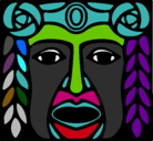Dibujo Máscara Maya pintado por Chinito