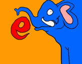 Dibujo Elefante pintado por escalona