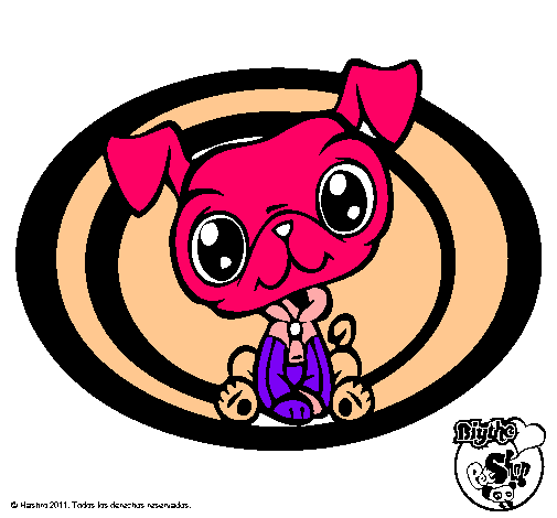 Dibujo Perrito Littlest Pet Shop pintado por yasminita