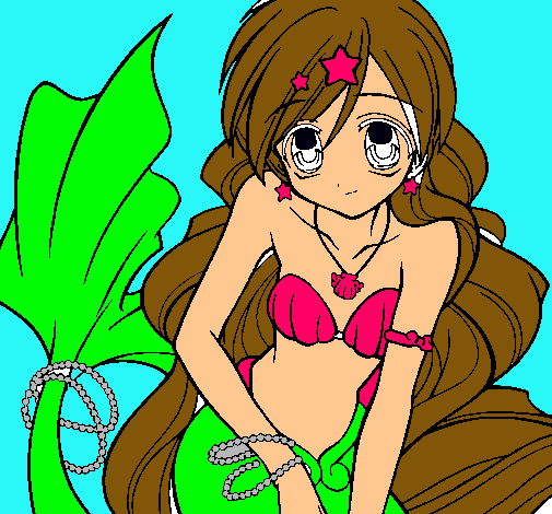 Dibujo Sirena pintado por lilusass