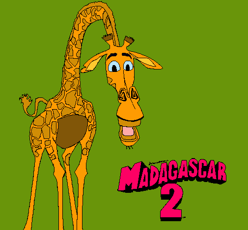 Dibujo Madagascar 2 Melman pintado por tamy2272