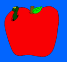Dibujo Gusano en la fruta pintado por strellhada