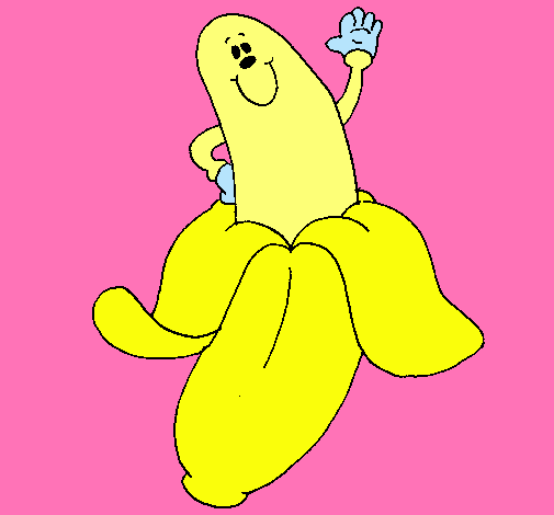 Dibujo Banana pintado por regl
