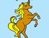 Dibujo Unicornio pintado por humacao