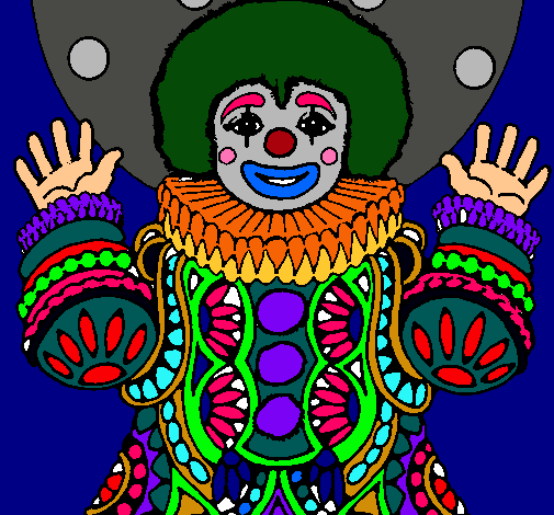 Dibujo Payaso disfrazado pintado por karlen7