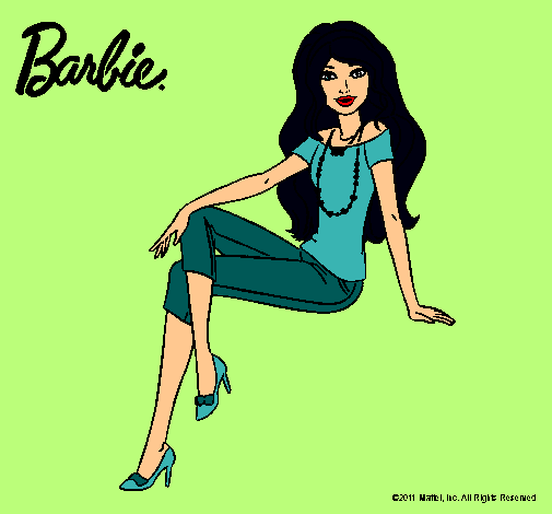 Dibujo Barbie moderna pintado por Dilccy