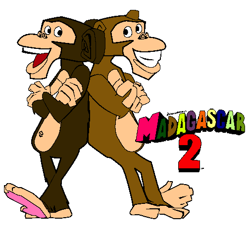 Dibujo Madagascar 2 Manson y Phil 2 pintado por sarita9