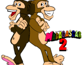Dibujo Madagascar 2 Manson y Phil 2 pintado por sarita9