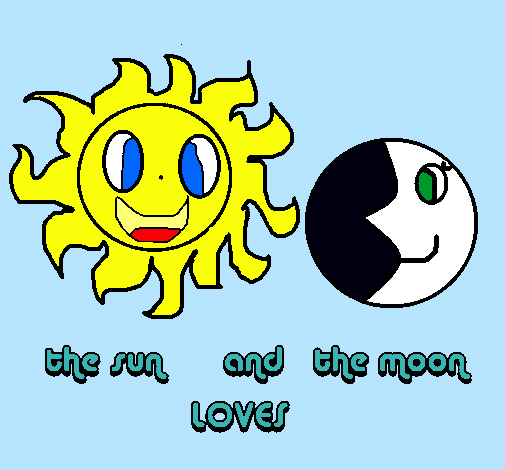 Dibujo Sol y luna pintado por Dilccy